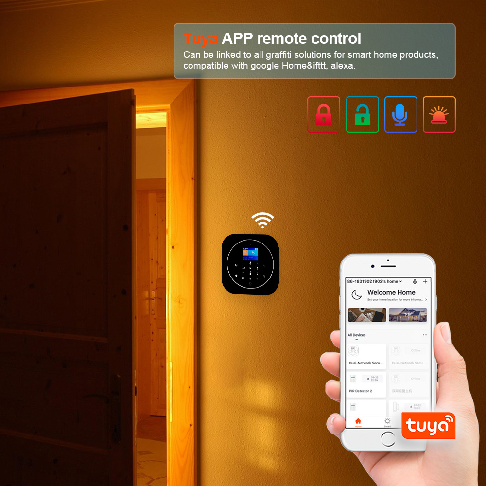 Kerui g12 2g wifi sistema de a - Sim Gsm Alarm avaliação e preço