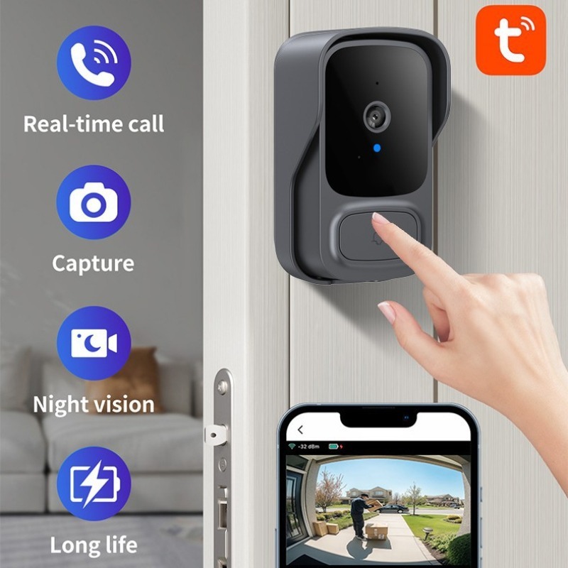 Tuya campainha sem fio à prova - Home Security Front Door Camera avaliação e preço